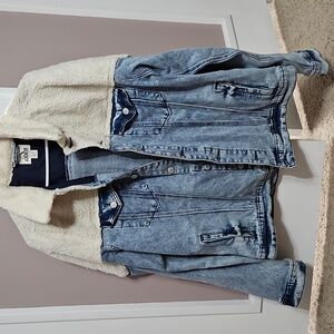 Jordache Vintage Blue and Sherpa Jean Jacket